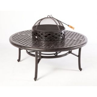 Alfresco Home Weave Coffee Table with Firepit