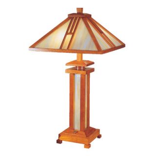 dale tiffany wood mission 2 light table lamp