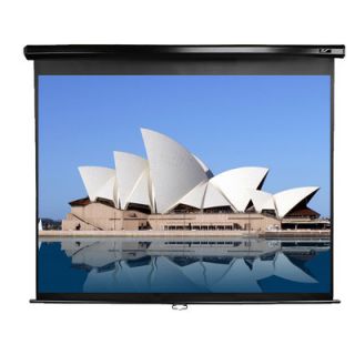 Screens Manual Pull Down MaxWhite 150 Projection Screen in Black Case