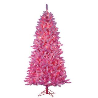 Sterling Inc 7.5 Pink Lightly Keystone Pine Christmas Tree with 450