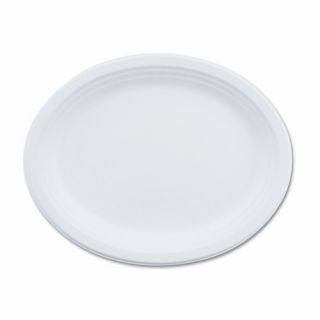 Paper Dinnerware, Oval Platter, 9 3/4 x 12 1/2, White, 500 per Carton