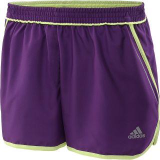 adidas Womens Sequencials 4 Running Shorts   Size Medium, Tribe Purple/glow