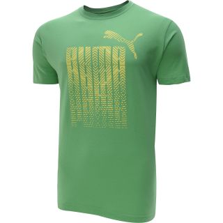 PUMA Mens EES Graphic Logo Short Sleeve T Shirt   Size Medium, Island Green