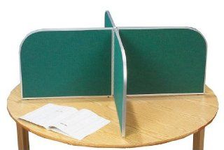 Best Rite 707 FAB Fabric 36" Four User Study Rite Tabletop Carrel For Round Tables  