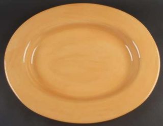 Pottery Barn Sausalito Amber 18 Oval Serving Platter, Fine China Dinnerware   A