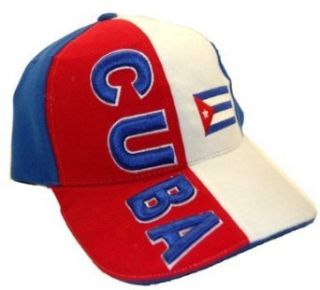 National Cuba Flag Hat Cap   Red / White / Blue Clothing
