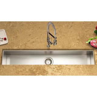 Houzer Contempo Zero Radius Undermount Trough Bar/Prep Kitchen Sink in