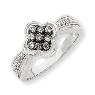 14K White Gold Black & White Diamond Ring. Carat Wt  0.25ct. Metal Wt  3.2g Jewelry