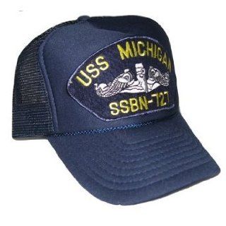 Navy Ships Trucker Hat   USS Michigan SSBN 727 Clothing