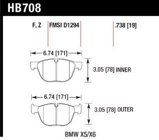 Hawk Performance HB708Z.738 Street Brake Pad Automotive