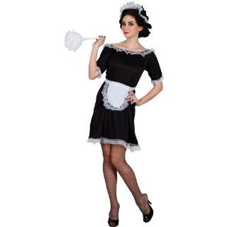 Fancy Dress Fast Adult Classic French Maid   Fancy Dress Costume (Medium) Toys & Games