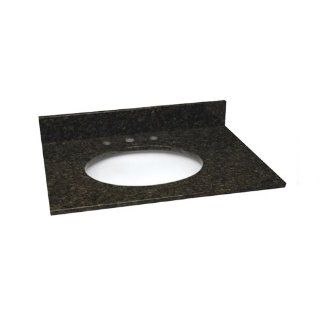 Foremost ST31228UT 31 Inch Ubatuba Black Granite Vanity Top with Pre Attached Vitreous China Undermount Sink