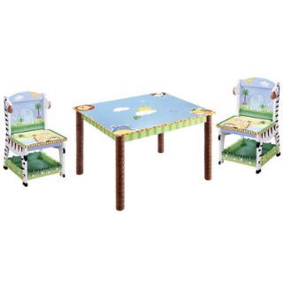 Teamson Kids Sunny Safari Kids 3 Piece Table and Chair Set