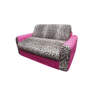 Fun Furnishings Micro and Leopard Kids Sleeper Sofa