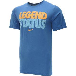 NIKE Mens Legend Status Short Sleeve T Shirt   Size Xl, Military Blue/blue