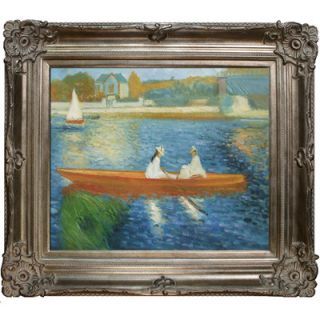 Tori Home Renoir Boating on the Seine Hand Painted Oil on Canvas Wall
