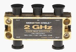 Monster Cable TGHZ 4RF 2 Gigahertz 4 Way Low Loss RF Splitters for TV & Satellite (Discontinued by Manufacturer) Electronics