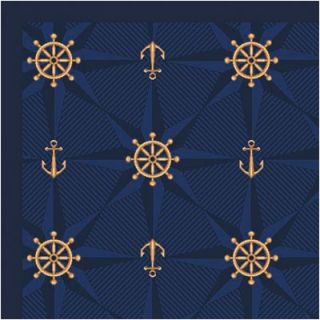 Joy Carpets Whimsy Mariners Tale Anchor Navy Rug