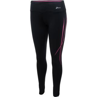 ASICS Womens Barmere Tights   Size Small, Black/pink
