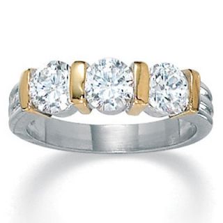 Palm Beach Jewelry Cubic Zirconia Tutone Ring
