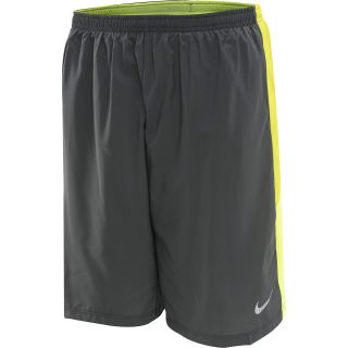 NIKE Mens 9 Pursuit 2 in 1 Running Shorts   Size Medium, Anthracite/green