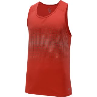 NIKE Mens Graphic Relay Running Tank   Size Small, Crimson/silver
