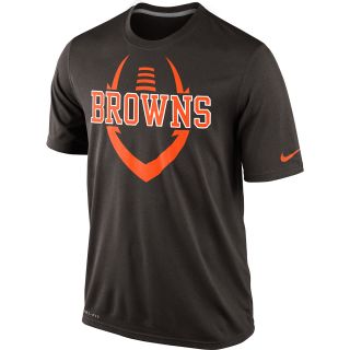 NIKE Mens Cleveland Browns Dri FIT Legend Icon Short Sleeve T Shirt   Size Xl,