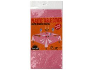 bulk buys   Pink plastic tablecloth ( Case of 96 )  