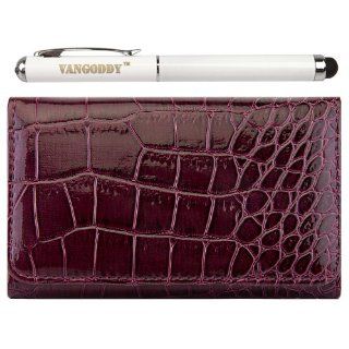 VG Crocodile Wallet Pouch Case (Burgundy) for HTC Butterfly S / Droid DNA Smartphone + Vangoddy Executive Stylus Pen & Laser Cell Phones & Accessories