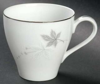 Mikasa Silver Maple Flat Cup, Fine China Dinnerware   White & Gray Leaves