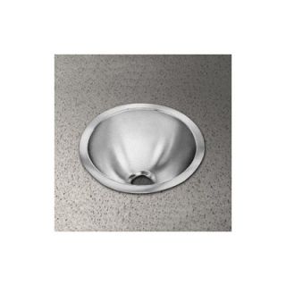 Elkay Round Bowl Stainless Steel Bathroom Sink with No Faucet Edge