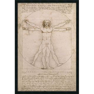 (Vitruvian) by Leonardo da Vinci, Framed Print Art   37.66 x 25.66