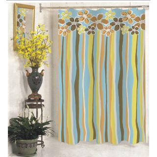 Meridian Polyester Fabric Shower Curtain