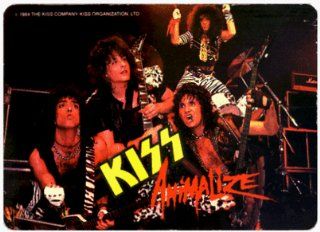 Kiss   Animalize Group Shot   RETRO AUTHENTIC 80s Sticker / Decal Automotive