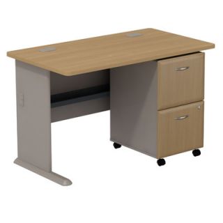 Bush Series A Desk with 2 Drawer File