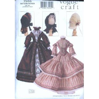 Vogue 7352   11.5 Inch Historical Fashion Doll Clothes Patterns   Circa 1840 & 1850 (Vogue Craft, Also sold as Vogue 732 and Vogue 7555) Linda Carr Books