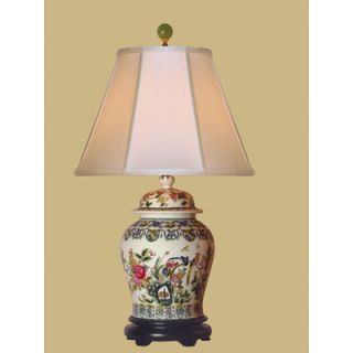 Oriental Furniture Birds and Flowers Vase Table Lamp