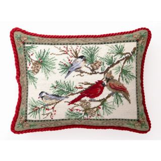 Peking Handicraft Snowbirds Wool / Cotton Pillow