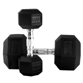 Mark 5 lbs   65 lbs Rubber Hex Dumbbell Set