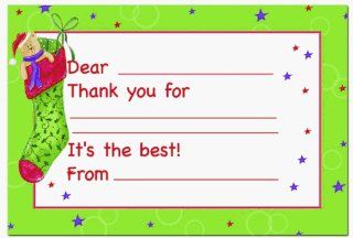 Masterpiece Studios 113336 Kid'S Stockings Fill In The Blank Thank You Note Card  Pack of 8 Cards & 8 Envelopes   Blank Note Card Sets