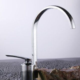 Contemporary Widespread Solid Brass Kitchen Faucet   Touch On Kitchen Sink Faucets  