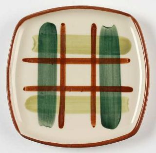 Blair (USA) Gay Plaid Salad Plate, Fine China Dinnerware   Chartreuse,Dark Green