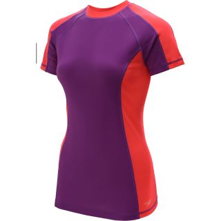 SPEEDO Womens Endurance Lite Short Sleeve Rashguard   Size Xl, Vivid Violet
