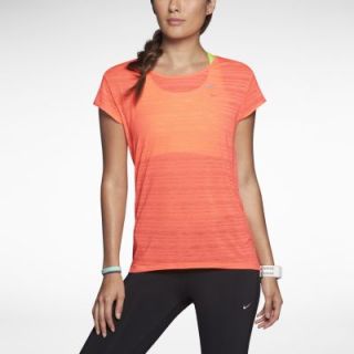Nike Dri FIT Touch Breeze Crew Womens Running Shirt   Bright Mango
