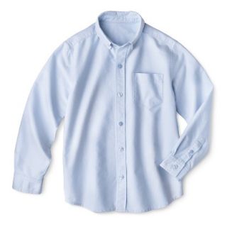 Cherokee Boys School Uniform Long Sleeve Oxford Shirt   Powder Blue S