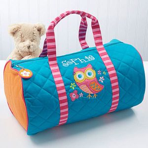 Personalized Kids Duffel Bags   Lovable Owl