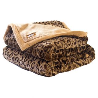 Posh Pelts Leopard Faux Fur Acrylic Throw Blanket