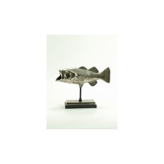 Pisces Glass Fish Statue on Metal Stand
