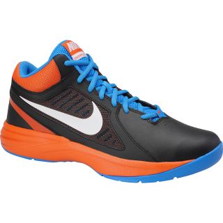 NIKE Mens The Overplay VIII Mid Basketball Shoes   Size 10, Black/orange/white