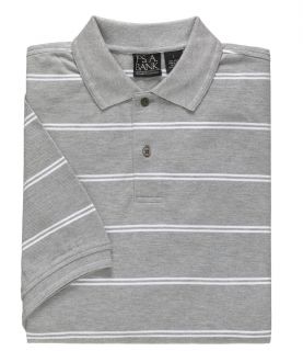 Traveler Striped Short Sleeve Tailored Fit Pique Polo by JoS. A. Bank Mens Dres